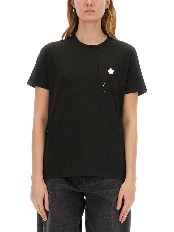 Kenzo Loose T-Shirt With Boke Flower Embroidery