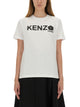 Kenzo White T-Shirt With Print.