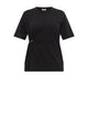 Kenzo Black T-Shirt With Pin On The Right Side