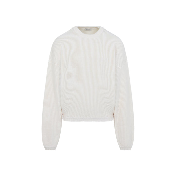 Fear Of God Cream White Virgin Wool Crew Neck Sweater