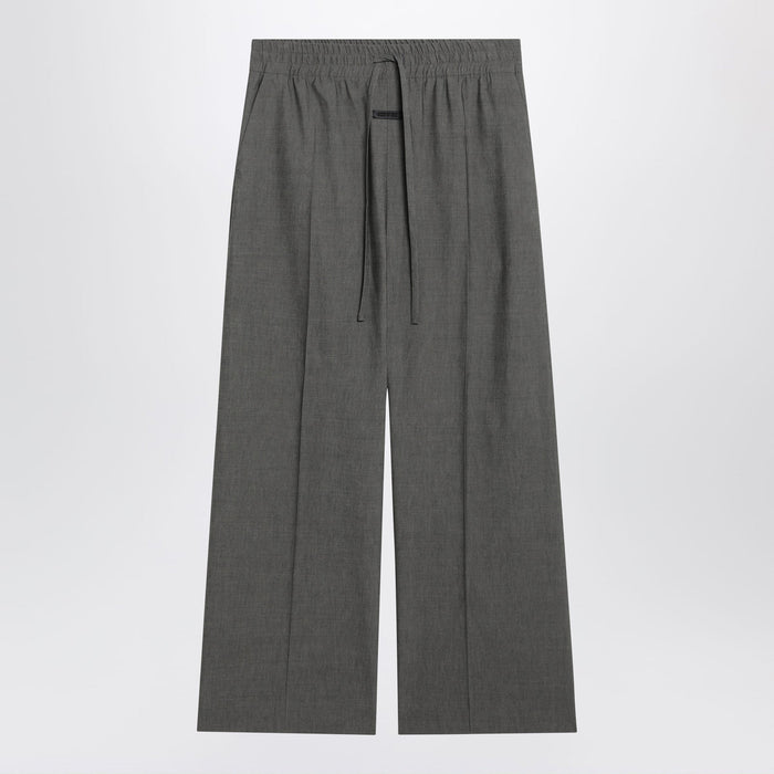 Fear Of God Grey Wide-Leg Trousers In Wool Blend
