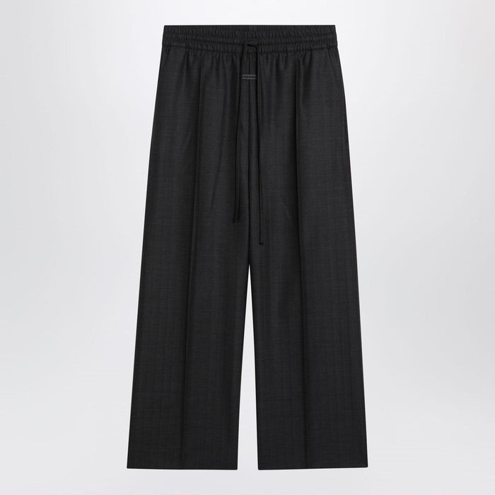 Fear Of God Dark Grey Wideleg Wool Trousers