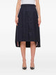 Thom Browne Blue Wool Pleated Skirt
