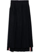 Thom Browne Blue Wool Pleated Skirt