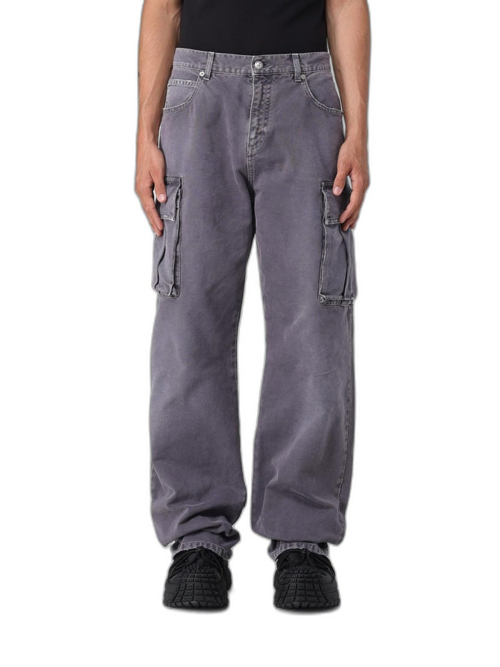 Balmain Grey Cotton Large Jeans