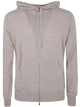 Filippo De Laurentiis Long Sleeves Cashmere Wool Full Zip Hoodie