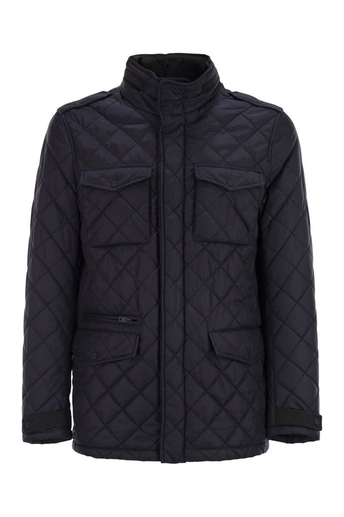 Herno Field Jacket With Diamond Quilting