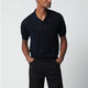 Tagliatore Blue Openwork Cotton Polo Shirt