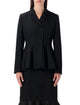Fendi Fendi Black Wool Tailored Peplum Jacket