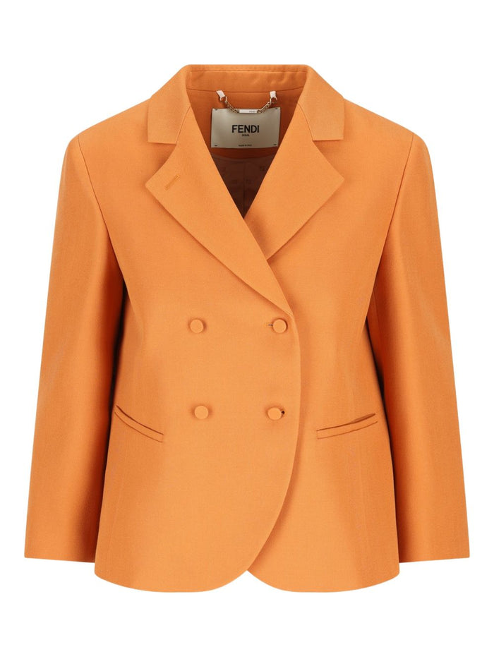Fendi Wool Double-Breasted Jacket