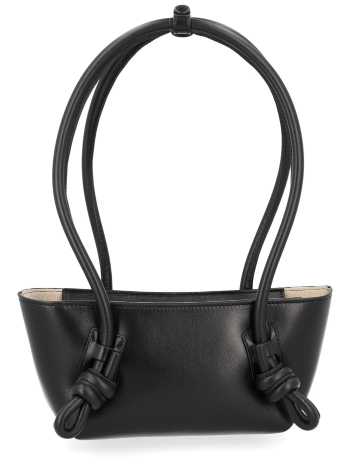 Hereu Black Leather Shoulder Bag