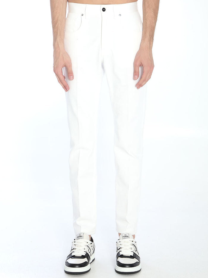 Fendi White Straight Jeans