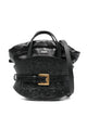 Balmain Shuffle Mini-Calfskin Emb Croco