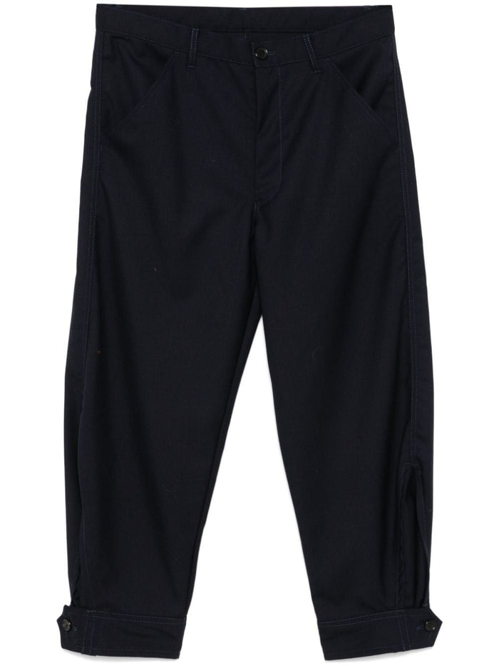 Comme Des Garçons Shirt Navy Cotton Pants