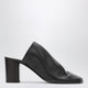 Lemaire Brown Lambskin Mules With Block Heel