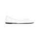Jacquemus Pointed Ballerina Flats In White Calfskin