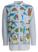 Comme Des Garçons Shirt Light Blue Striped Shirt