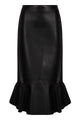 Fendi Gonna In Black Napa Leather