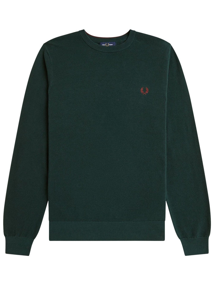 Fred Perry Green Cotton Sweater