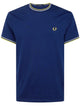 Fred Perry Tshirt Con Doppia Riga