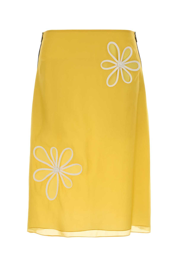 Fendi Yellow Organza Skirt