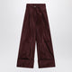 Fendi Burgundy Taffeta Trousers