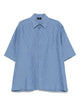 Fendi Light Blue Ff Jacquard Linen Shirt