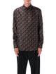 Fendi Fendi Brown Fendinity Printed Silk Shirt