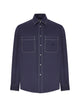 Fendi Navy Blue Cotton Shirt