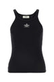 Fendi Black Cotton Ribbed Top