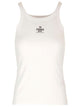 Fendi White Brown Cotton Elastane T-Shirt