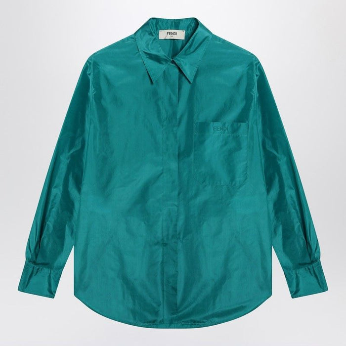 Fendi Turquoise Taffetas Shirt