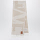 Loewe Twotone Beige Jacquard Cashmere Scarf