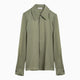Ami Paris Olive Green Silk Shirt