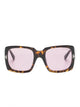 Tom Ford Tortoiseshell Effect Square Frame Sunglasses