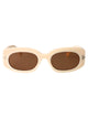 Tom Ford Cream White Acetate Sunglasses
