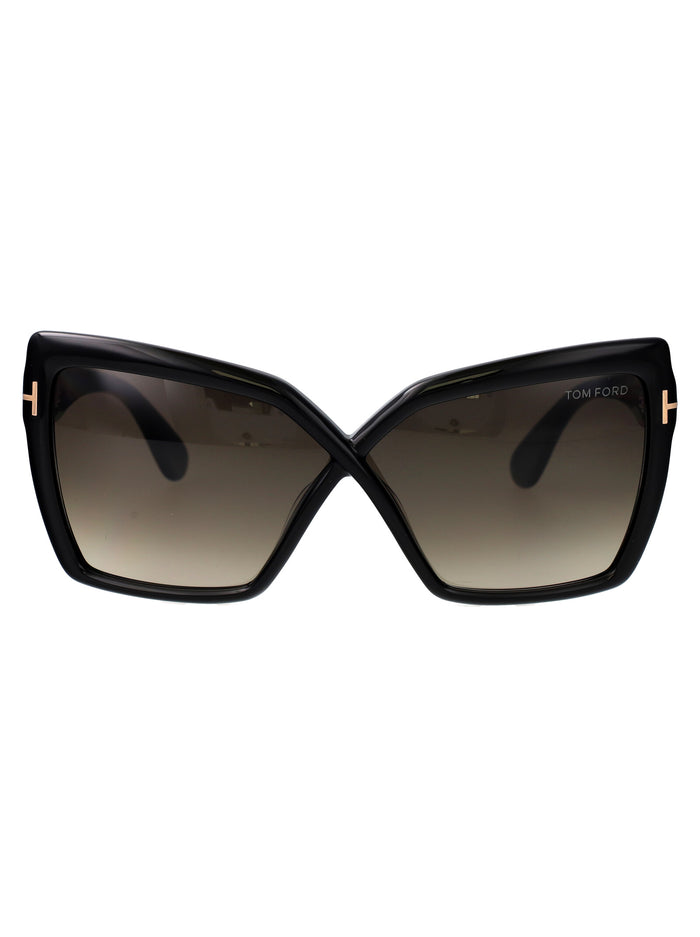 Tom Ford Black Brown Acetate Sunglasses
