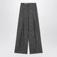 Dolce&Gabbana Wide Dark Grey Striped Trousers