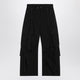 Dolce&Gabbana Black Waxed Faille Cargo Trousers