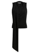 Ami Paris Black Viscose Blend Top