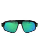 Nike Grey W/ Green Mirror Matte Black Acetate Sunglasses