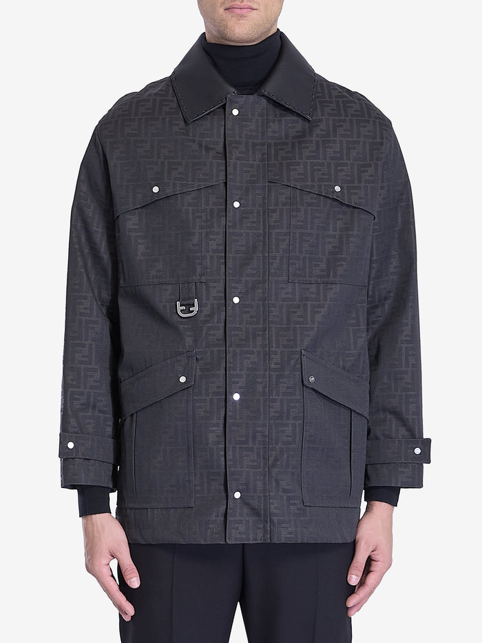 Fendi Embroidered Canvas Coat