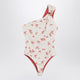 Fendi One-Shoulder Swimming Costume With Coral