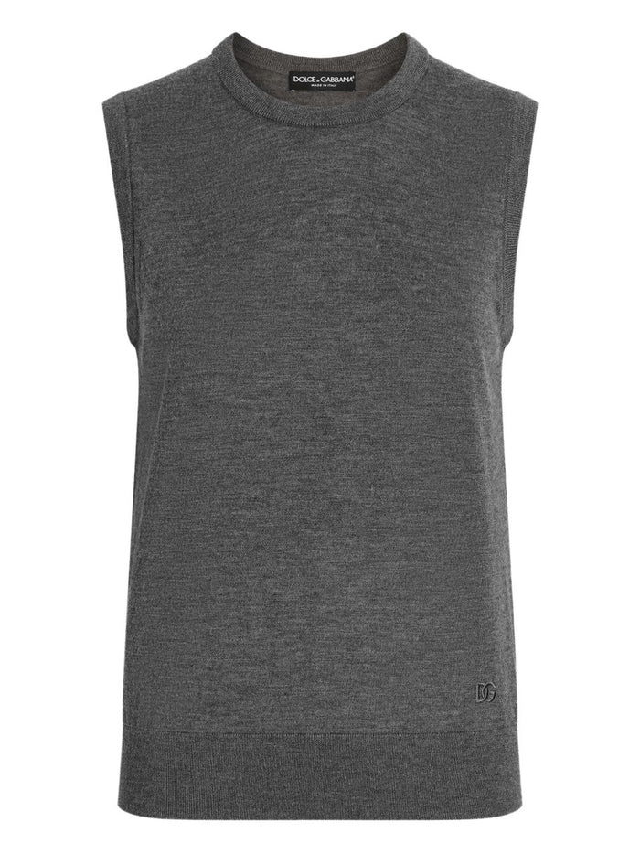 Dolce & Gabbana Textured Sleeveless Top