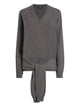 Dolce & Gabbana V-Neck Sweater With Tie Detail