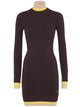 Fendi Short Fitted Pink Wool Dress