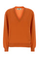 Fendi Orange Stretch Cashmere Sweater