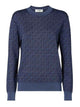 Fendi Ff Knit Denim Sweater