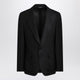 Dolce & Gabbana Black Single-Breasted Linen Jacket