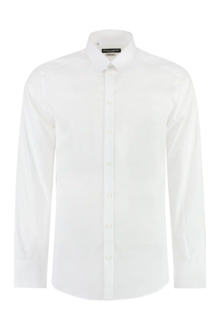 Dolce & Gabbana White Stretch Poplin Shirt